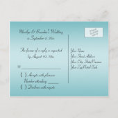 Aqua en Zwart met Jewel R.S.V.P kaart (Achterkant)