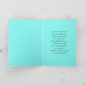 Aqua en zwarte foto dank je kaart (Binnen)