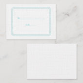 Aqua Encirled Ronde Wedding Place Card Plaatskaartje (Voorkant / Achterkant)