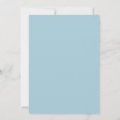 Aqua Ethische Botanische Bruiloft Kaart (Achterkant)