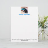 aqua eye makeup letterhead, factuur, prijsmaker (Staand voorkant)