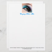 aqua eye makeup letterhead, factuur, prijsmaker (Voorkant / Achterkant)