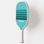 Aqua Fade Across Striping with Name Pickleball Paddle (Links)