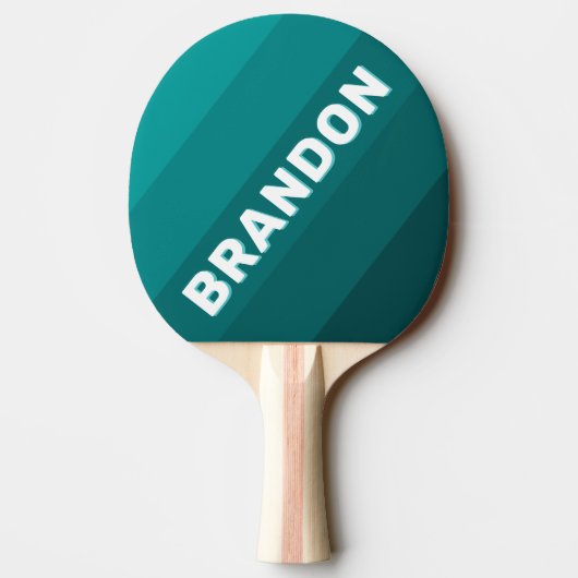 Aqua Fade Bold Stripes with Name Tafeltennisbatje (Achterkant)