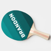 Aqua Fade Bold Stripes with Name Tafeltennisbatje (Zijkant)
