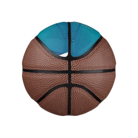 Aqua Fade Dot Grid Abstract Basketball Print Basketbal (Rechts)