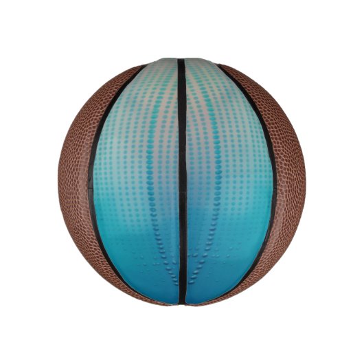 Aqua Fade Dot Grid Abstract Basketball Print Basketbal (Verticaal)