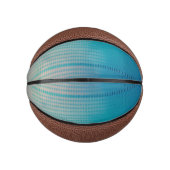 Aqua Fade Dot Grid Abstract Basketball Print Basketbal (Voorkant)