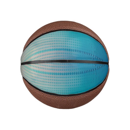Aqua Fade Dot Grid Abstract Basketball Print Basketbal (Voorkant)