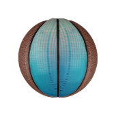 Aqua Fade Dot Grid Abstract Basketbalprint Basketbal (Verticaal)