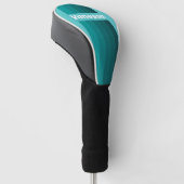 Aqua Fade Pin Strepen met Naam Golfheadcover (Schuin)