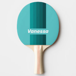 Aqua Fade Pin Strepen met Naam Tafeltennisbatje