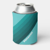 Aqua Fade Stripes with Name Blikjeskoeler (Blikje Achterkant)