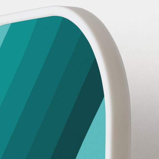 Aqua Fade Stripes with Name Pickleball Paddle (Links Detail)