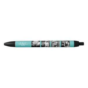 Aqua Family Photo Collage Blauwe Inkt Pen