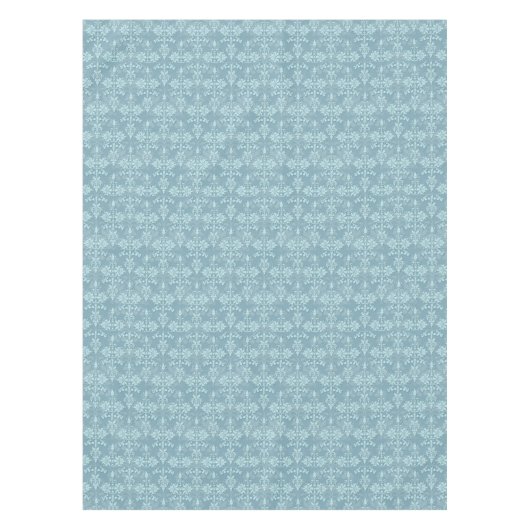 Aqua fancy damast patroon tafelkleed (Voorkant)
