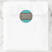 Aqua Fancy Lattice Save the Date Stickers (Tas)