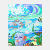 Aqua Fantasy Fleece Blanket Deken (Voorkant)