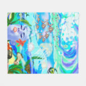 Aqua Fantasy Fleece Blanket Deken (Voorkant (Horizontaal))