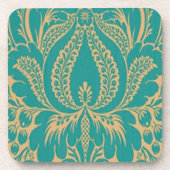 Aqua Fantasy Floral Onderzetters (Voorkant)