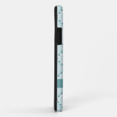 Aqua Faux Quilted Rhinestone Hart Case-Mate iPhone Case (Achterkant/rechts)