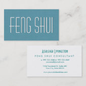 Aqua FENG SHUI Simple Style V53K Visitekaartje (Voorkant / Achterkant)