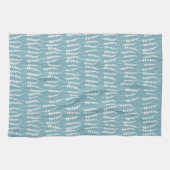 Aqua Ferns Cottage Print Theedoek (Horizontaal)