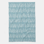 Aqua Ferns Cottage Print Theedoek (Verticaal)