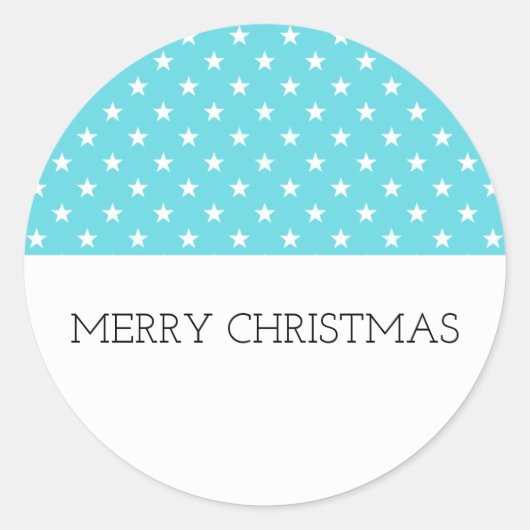 Aqua Festive Stars Holiday Stickers (Voorkant)