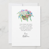 Aqua Fiets Daisy Bloemenmand Verhuizen Aankondiging (Achterkant)