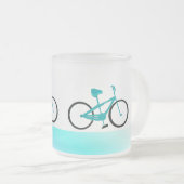 Aqua fiets matglas koffiemok (Voorkant rechts)