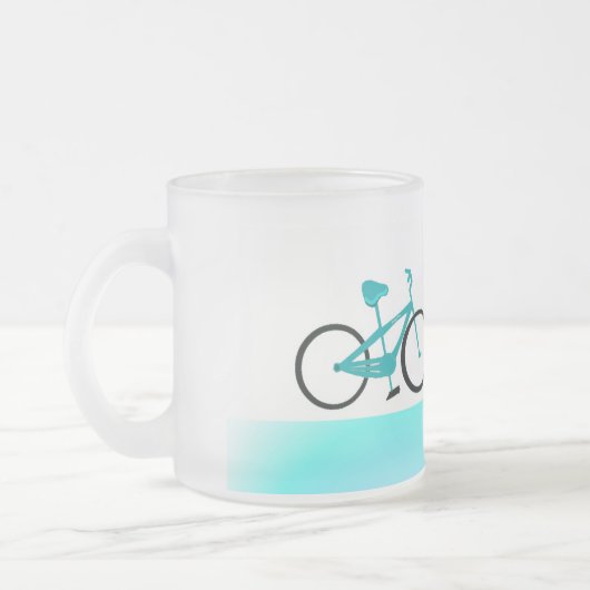 Aqua fiets matglas koffiemok (Links)