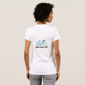 aqua fiets met cycoloog t-shirt (Achterkant volledig)