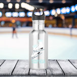 Aqua Figuur Schaatsen Gepersonaliseerde Meisjes Waterfles<br><div class="desc">Speciaal ontwerp voor uw kleine atleten en sportfans.</div>