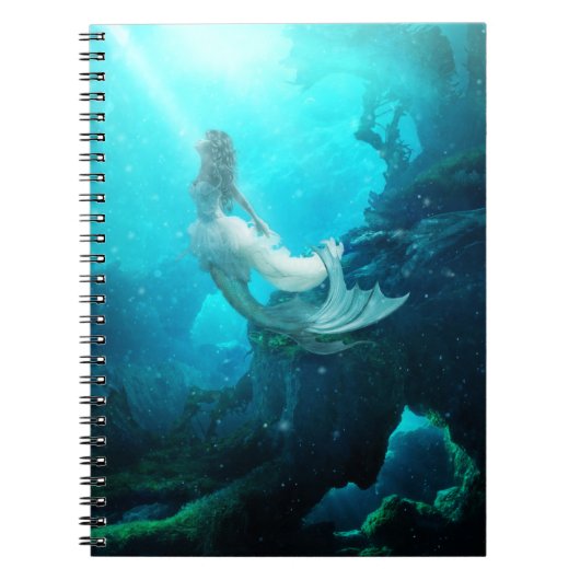Aqua Fiona Mermaid-laptop Notitieboek (Voorkant)