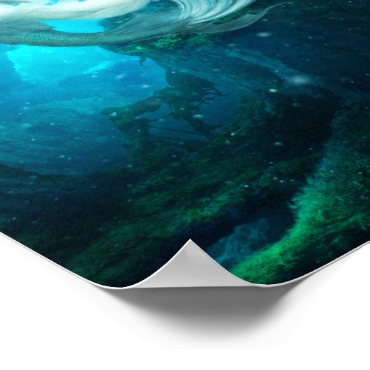 Aqua Fiona Mermaid Poster (Hoek)