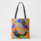 Aqua Fish Eastern Canvas tas (Voorkant)