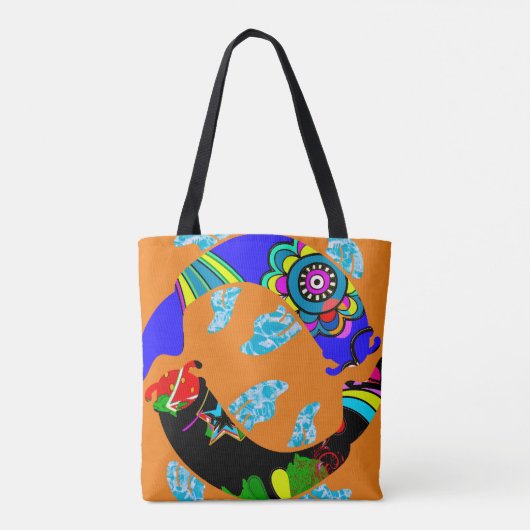 Aqua Fish Eastern Canvas tas (Achterkant)