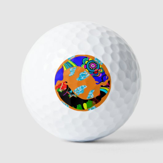 Aqua Fish Eastern Design golfbal Golfballen (Voorkant)