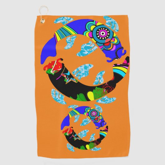Aqua Fish Oosters Design golfhanddoek (Voorkant)