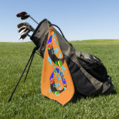 Aqua Fish Oosters Design golfhanddoek (Groen)