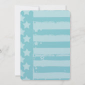 Aqua Flag Bruiloft Kaart (Achterkant)