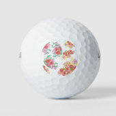 Aqua fleur golfballen (Voorkant)