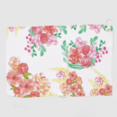 Aqua fleur golfhanddoek (Horizontaal)