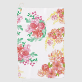 Aqua fleur golfhanddoek