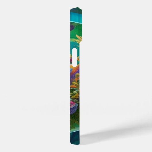 Aqua Floral Abstracte onderwatertuin Case-Mate iPhone Case (Achterkant / Rechts)