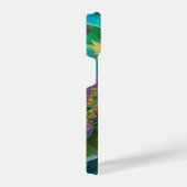 Aqua Floral Abstracte onderwatertuin iPhone Hoesje (Rechterkant)