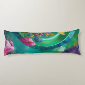 Aqua Floral Abstracte onderwatertuin Lichaamskussen (Achterkant)