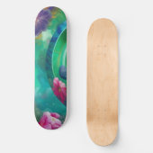 Aqua Floral Abstracte onderwatertuin Persoonlijk Skateboard (Voorkant)