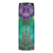 Aqua Floral Abstracte onderwatertuin Thermosbeker (Achterkant)